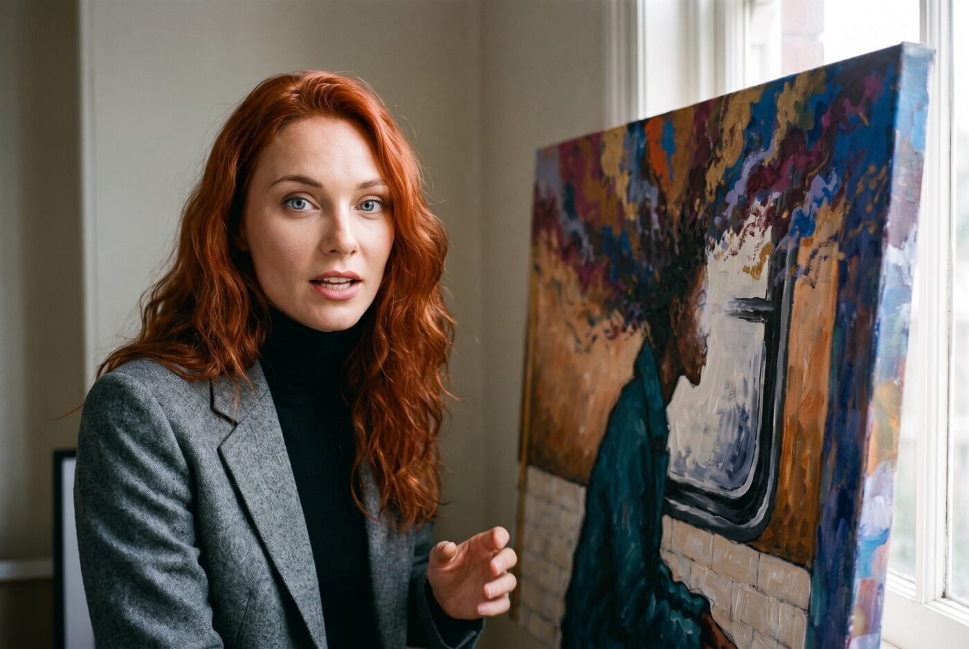 Sophie with Rush Hour Reverie in the studio