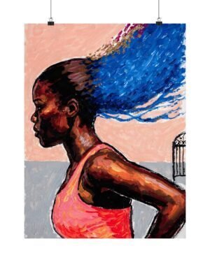 Stride Blooming Cobalt – Naomi Brooks | Fine Art Print