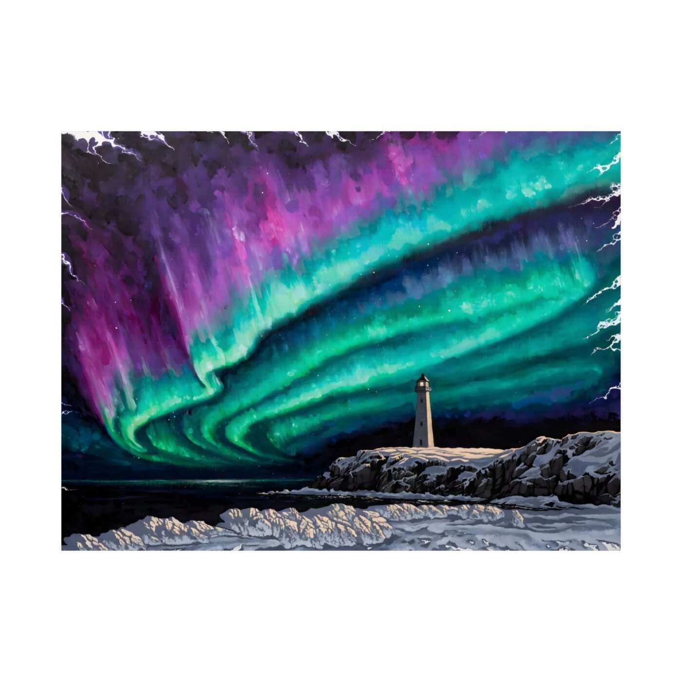 Tower Watching Solstice: the lighthouse holds still by Sofia Larsson, shown in a room