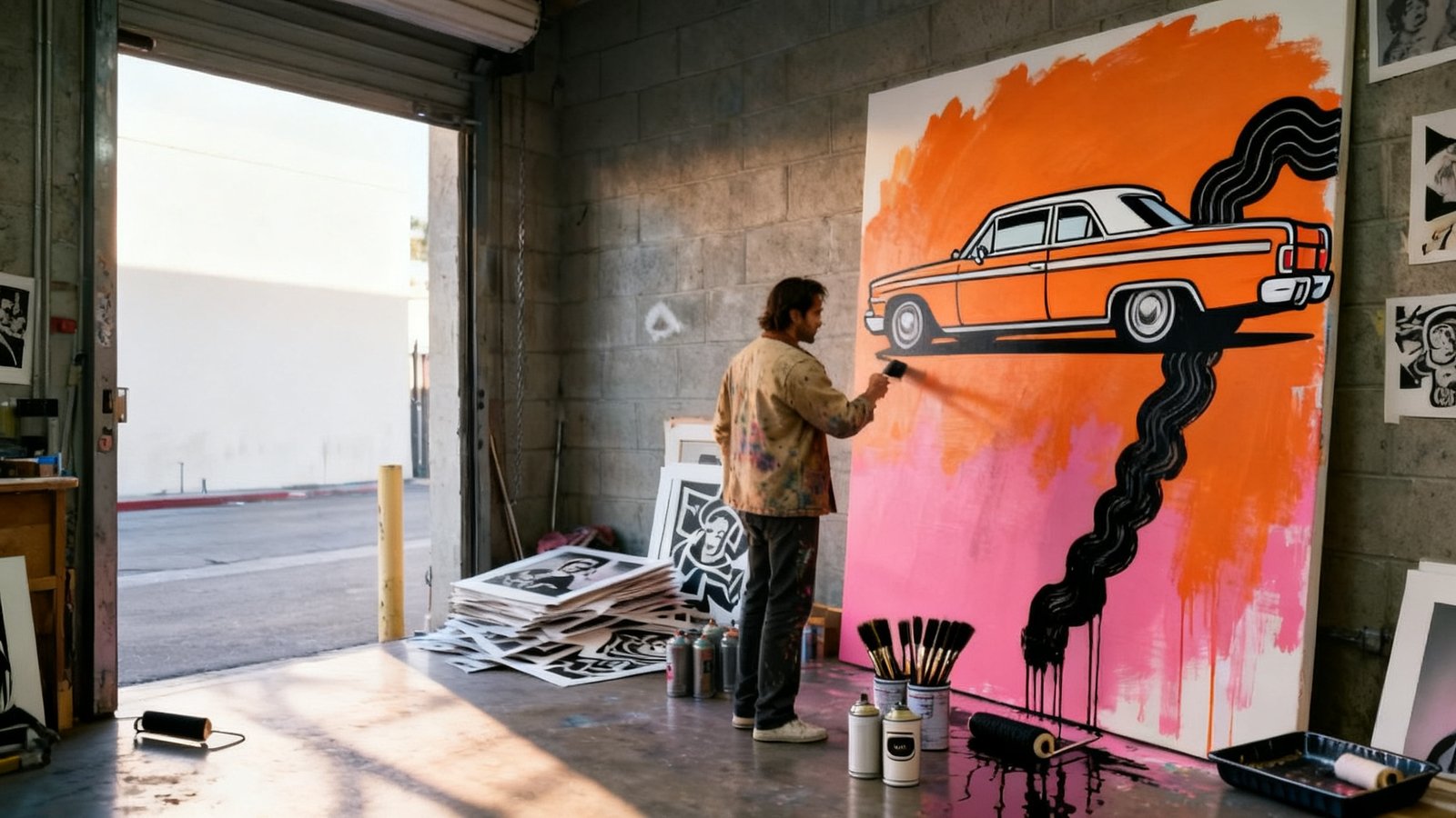 Chris Vega at work in the studio