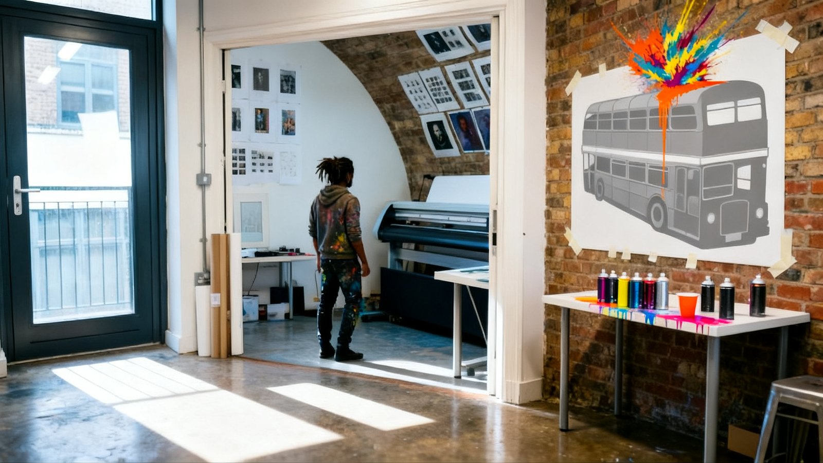 Kai Reynolds at work in the studio