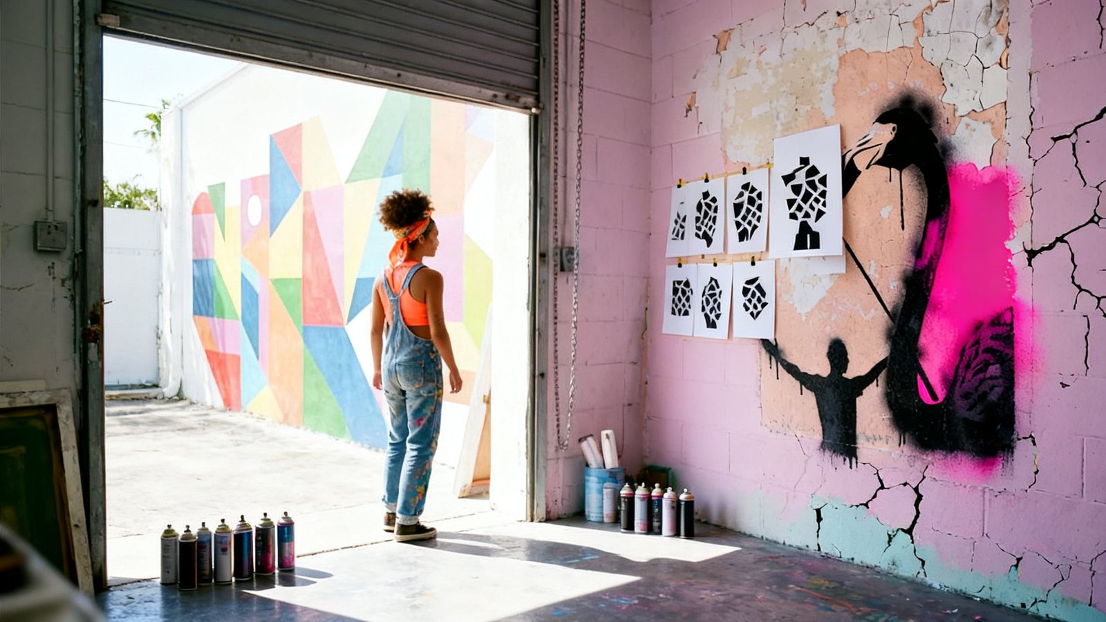 Luna Vasquez at work in the studio