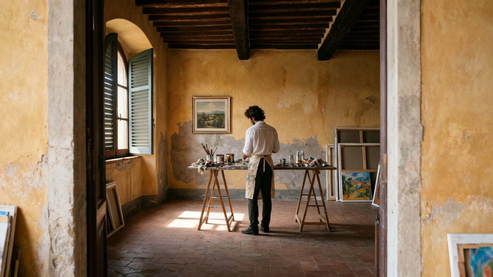 Marco Bellini at work in the studio