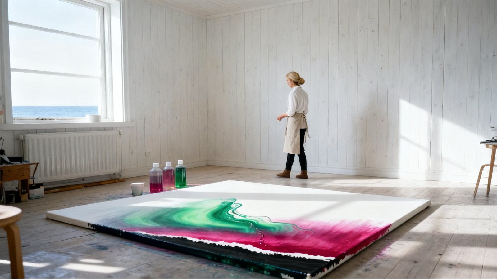 Sofia Larsson at work in the studio