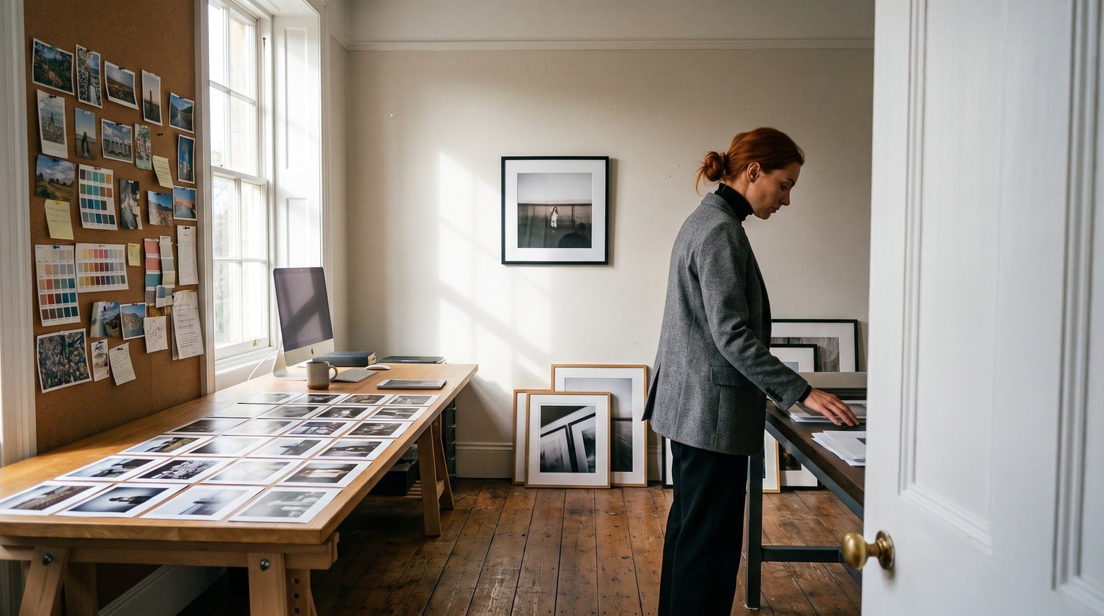 Sophie at work in the studio